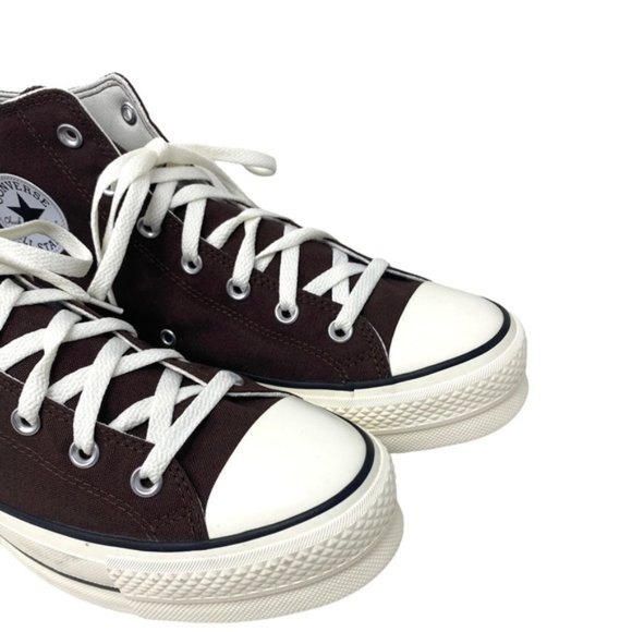 Converse Ctas Lift Platform Casual Brown Canvas Shoes Hi Men Custom 171209C-WWBW - Picture 6 of 11